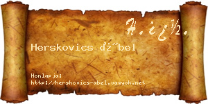 Herskovics Ábel névjegykártya